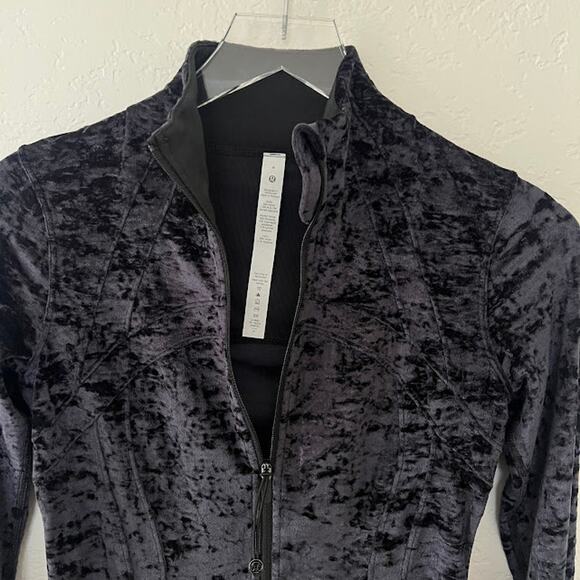 Lululemon Women's Define Velour Jacket 4 Black Full Zip Athleisure - Picture 6 of 13